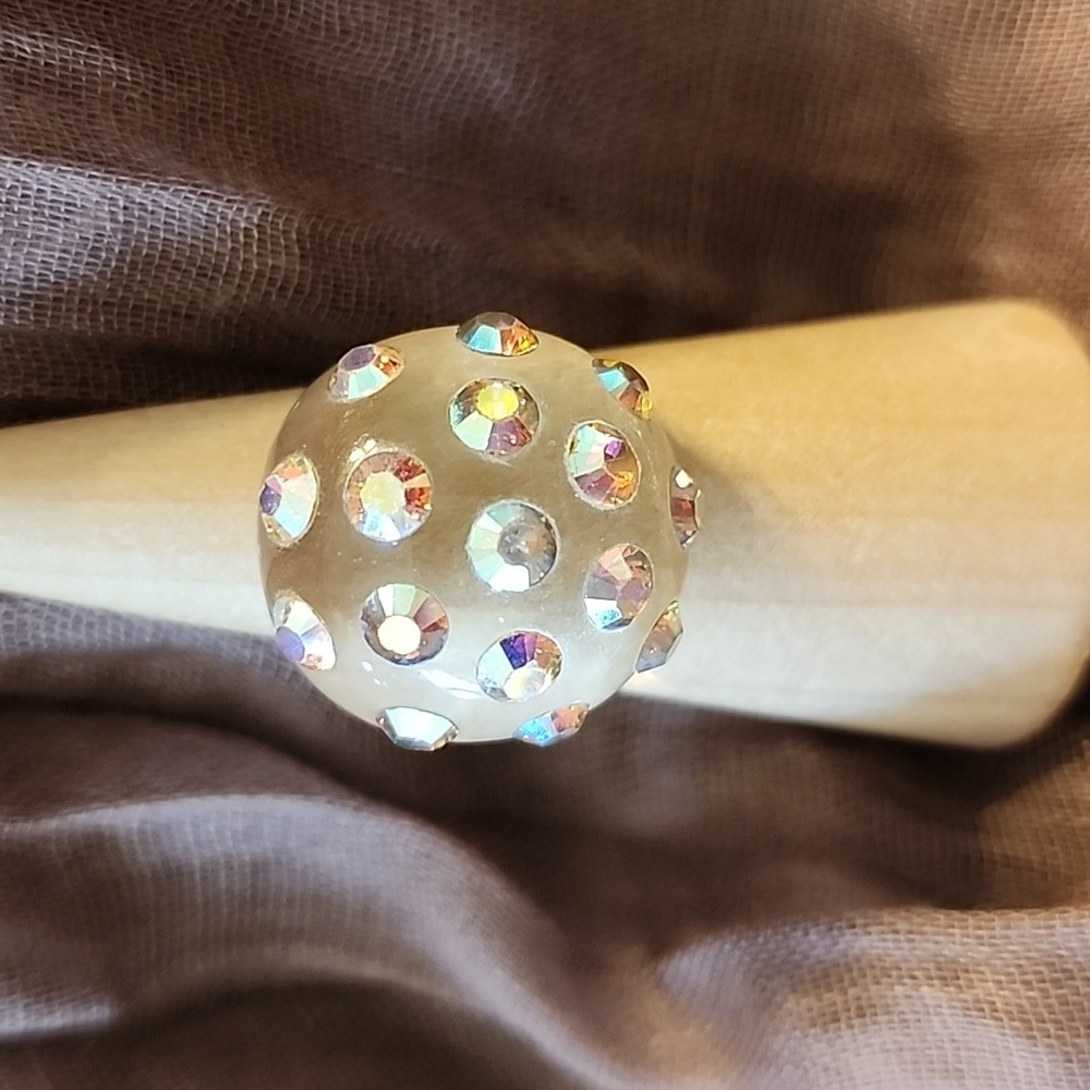 Acrylic Swarovski AB ring